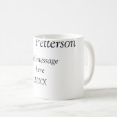 Terug naar school leraar waardering en jaargang koffiemok (Voorkant rechts)