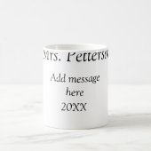 Terug naar school leraar waardering en jaargang koffiemok (Center)