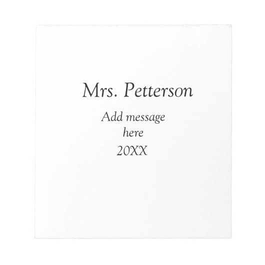 Terug naar school leraar waardering en jaargang notitieblok (Voorkant)