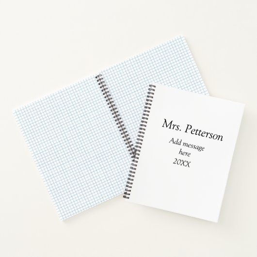 Terug naar school leraar waardering en jaargang notitieboek (Binnen)