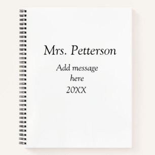 Terug naar school leraar waardering en jaargang notitieboek