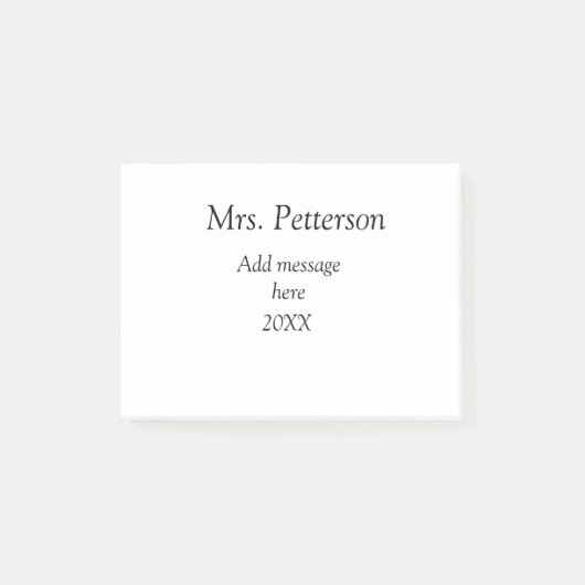 Terug naar school leraar waardering en jaargang post-it® notes (Voorkant)