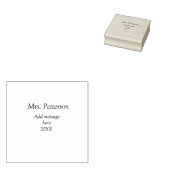 Terug naar school leraar waardering en jaargang rubberstempel (Gestempeld)