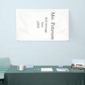 Terug naar school leraar waardering en jaargang spandoek (Beurs)