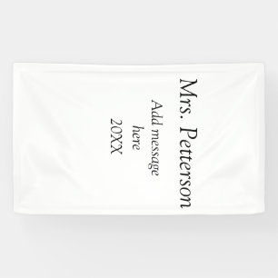 Terug naar school leraar waardering en jaargang spandoek