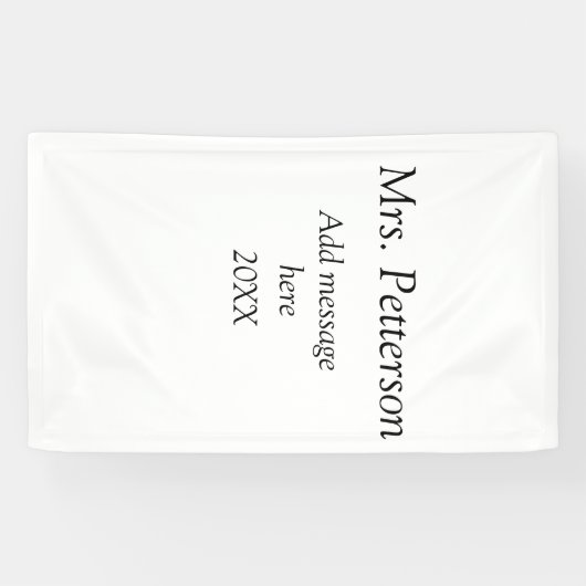 Terug naar school leraar waardering en jaargang spandoek (Horizontaal)