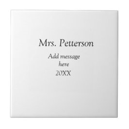 Terug naar school leraar waardering en jaargang tegeltje