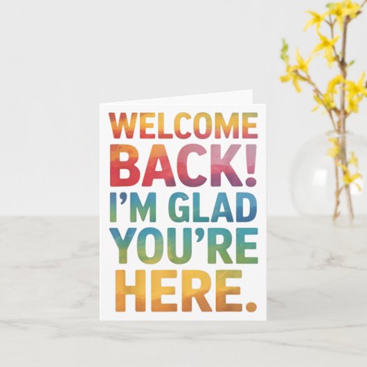 Terug naar school Leraar Welkom terug in Glad Your Kaart (Gele Bloem)