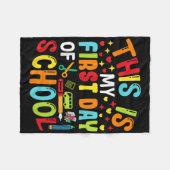 Terug naar school leraren kinderen student eerste fleece deken (Voorkant (Horizontaal))