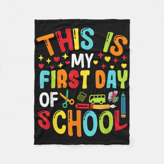 Terug naar school leraren kinderen student eerste fleece deken (Voorkant)