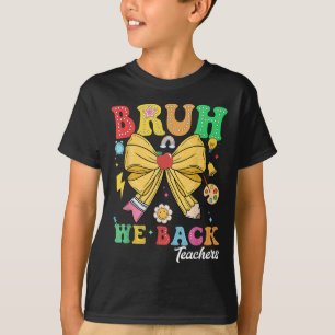 Terug naar school leraren potlood boog terug naar t-shirt