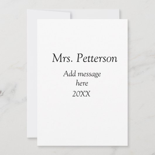 Terug naar school leraren waardering voeg jaar kla kaart (Voorkant)