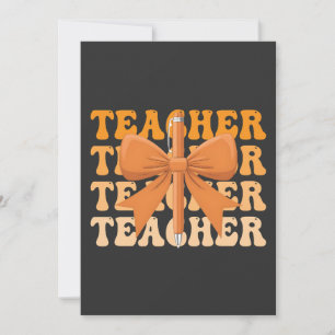 Terug naar school Lerarendag Boog Coquette Kaart