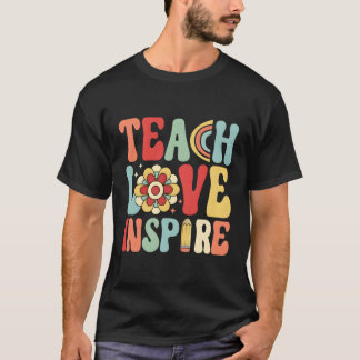 Terug naar school Leren Liefde en inspireren Leraa T-shirt
