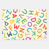 Terug naar school letters en cijfers set van 3 inpakpapier vel (Voorkant 3)