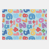 Terug naar school letters en cijfers set van 3 inpakpapier vel (Voorkant)