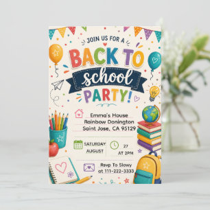 Terug naar school leuk klasfeest kaart