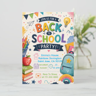 Terug naar school leuk klasfeest kaart