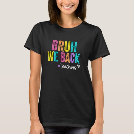 Terug naar school leuk ontwerp voor docent t-shirt (Voorkant)
