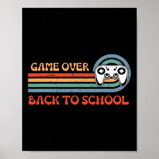 Terug naar school leuk spel over leraar leerling v poster (Voorkant)