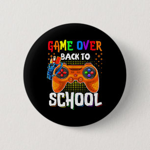 Terug naar school leuk spel over leraar student te ronde button 5,7 cm