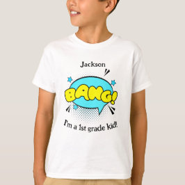 Terug naar School Leuke Retro Comic Bang! Kinder n T-shirt