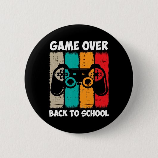 Terug naar school leuke spelletjes over leraar lee ronde button 5,7 cm (Voorkant)