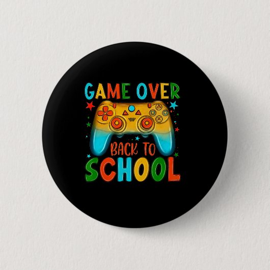 Terug naar school leuke spelletjes over leraar stu ronde button 5,7 cm (Voorkant)