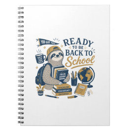 Terug naar school luiaard middelbare school notitieboek