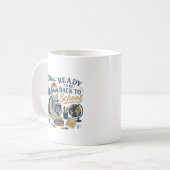 Terug naar school luiaard retro koffiemok (Voorkant links)