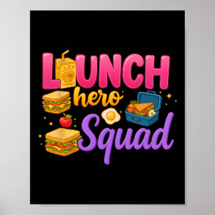 Terug Naar School Lunch Lady Squad Lunch Hero Squa Poster