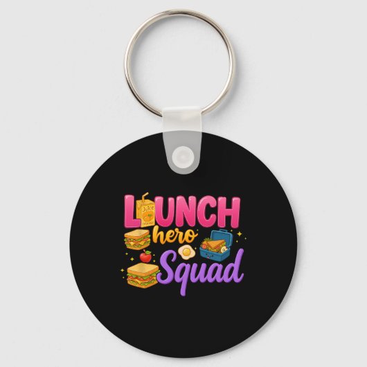 Terug naar school Lunch Lady Squad Lunch Hero Squa Sleutelhanger (Voorkant)