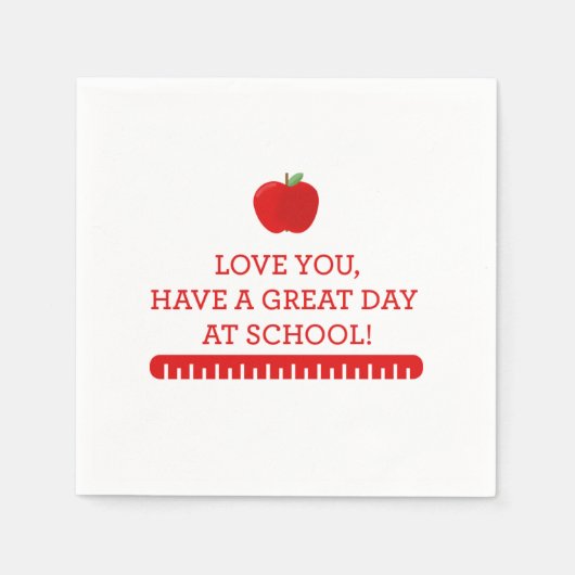Terug naar School LunchBox Servet (Voorkant)