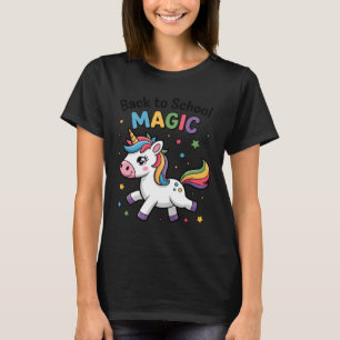 Terug Naar School Magie Cute Eenhoorn Kinderen T-shirt