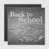 Terug naar school magnetische uitnodiging (Voorkant / Achterkant)