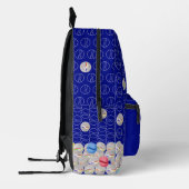 Terug naar School Marbles Blauwe Print Cut Naaizak Bedrukte Rugzak (Links)