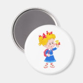 Terug naar school meisje magneet (Voorkant / Achterkant)