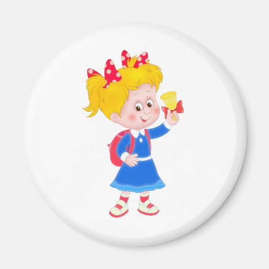 Terug naar school meisje magneet (Voorkant)