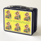 Terug naar school meisje pup (groen) (Achterkant)