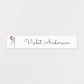Terug naar School Meisjes Gymnastiek Kinder Naam Labels (Design 1)