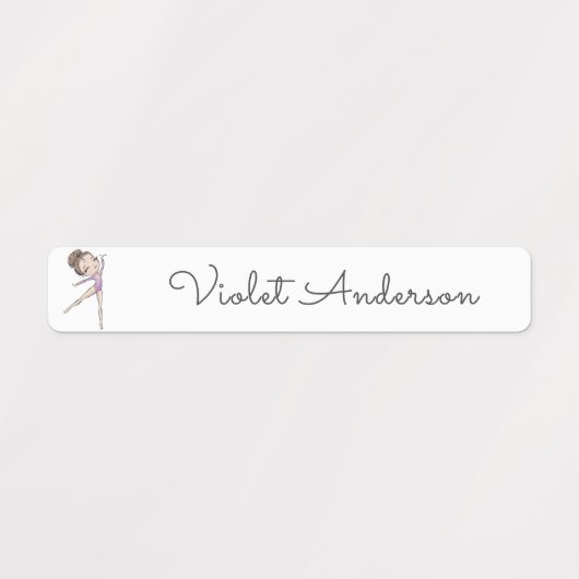 Terug naar School Meisjes Gymnastiek Kinder Naam Labels (Design 1)