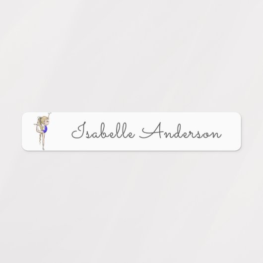 Terug naar School Meisjes Gymnastiek Kinder Naam Labels (Design 2)