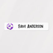 Terug naar School Meisjes Voetbal Kinder Naam Labels (Design 2)