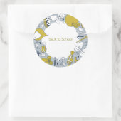 Terug naar school met Darling Little Things Sticke Ronde Sticker (Tas)