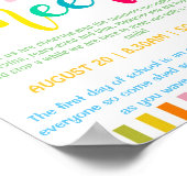 terug naar school met ontbijttranen en hoeren poster (Hoek)