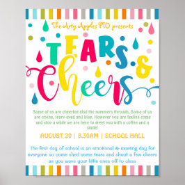 terug naar school met ontbijttranen en hoeren poster