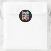 Terug naar school met supervisors geruit ronde sticker (Tas)