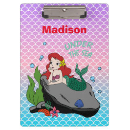 Terug naar school met zeemeerminnen en zee klembord