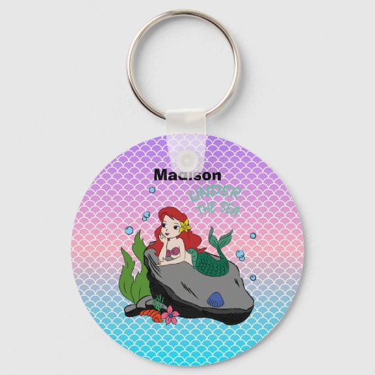 Terug naar school met zeemeerminnen en zee sleutelhanger (Voorkant)