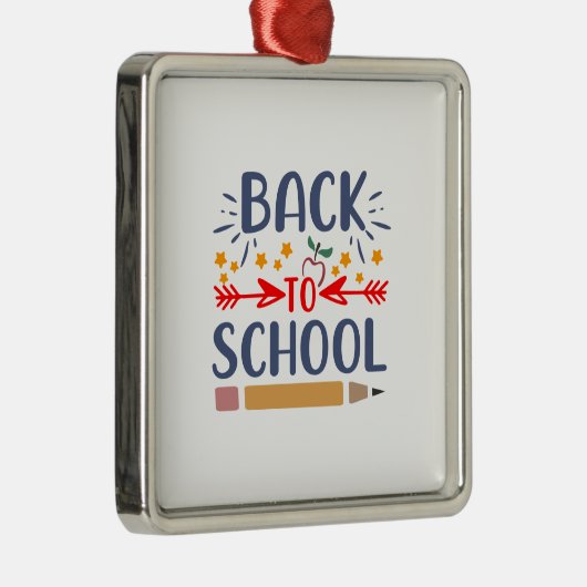 Terug naar school metalen ornament (Rechts)